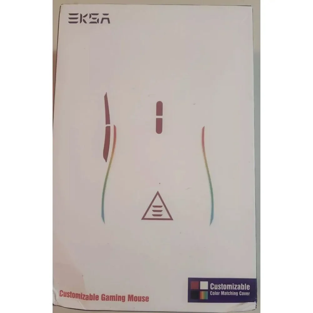 EKSA EM200 Customizable Gaming Mouse...1200 DPI...2 Covers (black & white) *NIB*